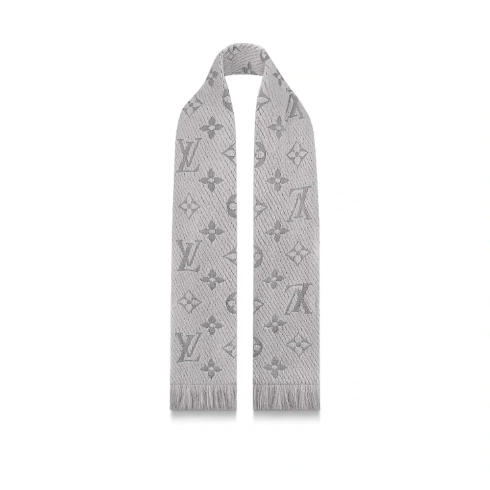 Louis Vuitton Logomania Scarf in Pearl Grey - Picture 4 of 5
